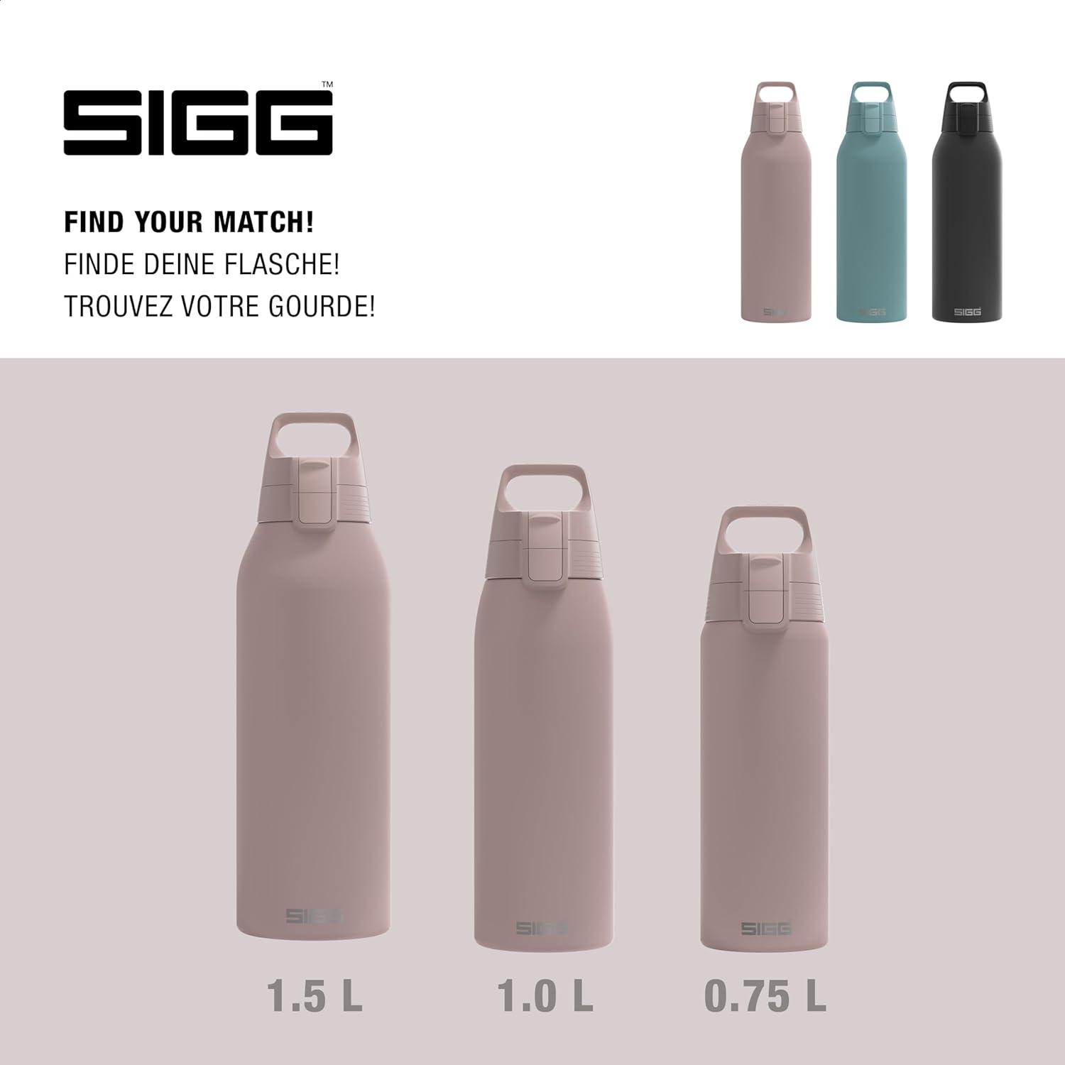 image:imageSigg Gourde Inox Shield ONE Convient Aux Boissons Gazeuses tanche ampamp Lgre Sans BPA Acier Inoxydable 188075L 1L 15LViolet Clair