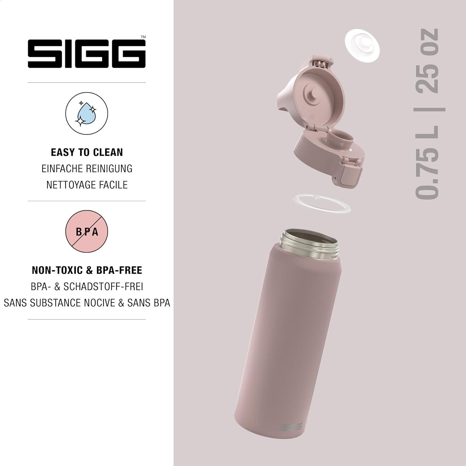 image:imageSigg Gourde Inox Shield ONE Convient Aux Boissons Gazeuses tanche ampamp Lgre Sans BPA Acier Inoxydable 188075L 1L 15LViolet Clair