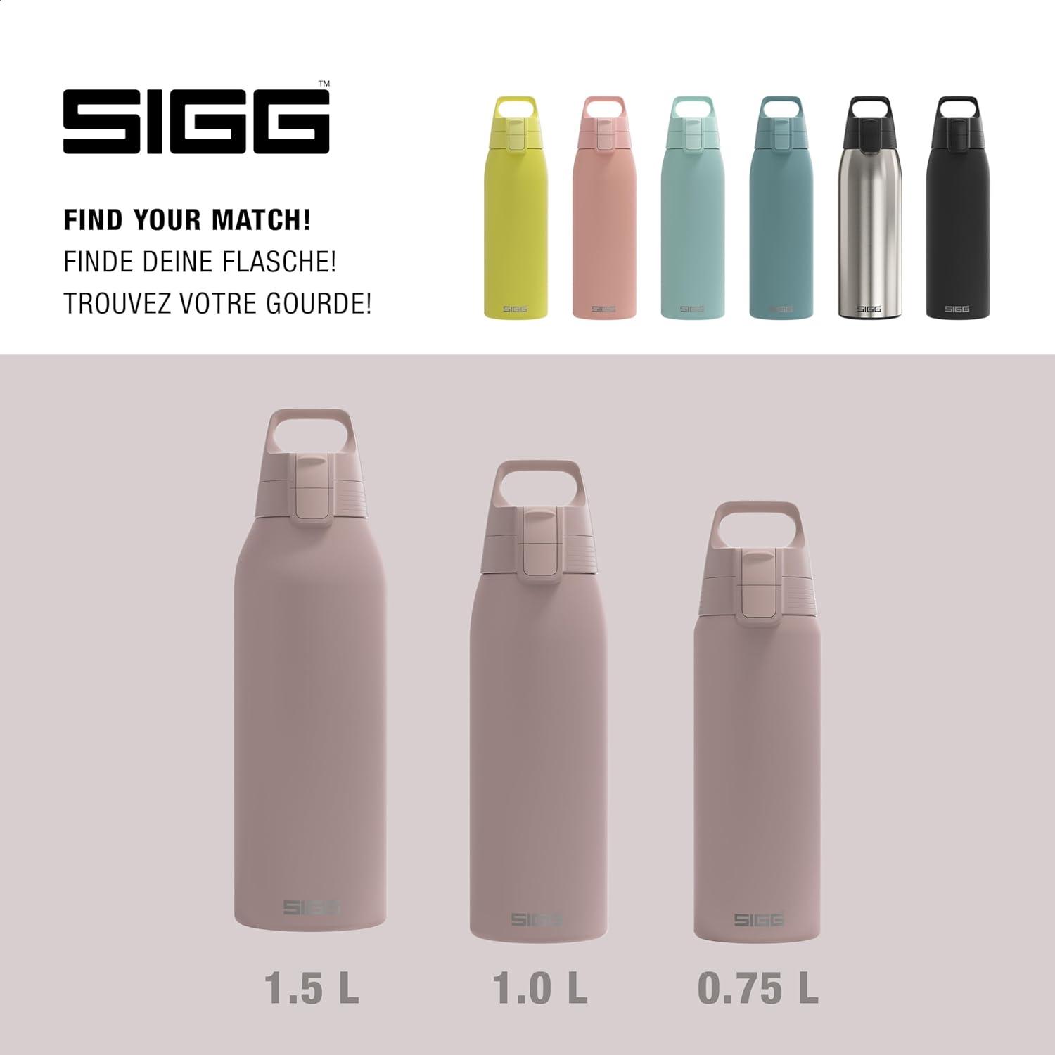image:imageSigg Gourde Inox Shield ONE Convient Aux Boissons Gazeuses tanche ampamp Lgre Sans BPA Acier Inoxydable 188075L 1L 15LViolet Clair