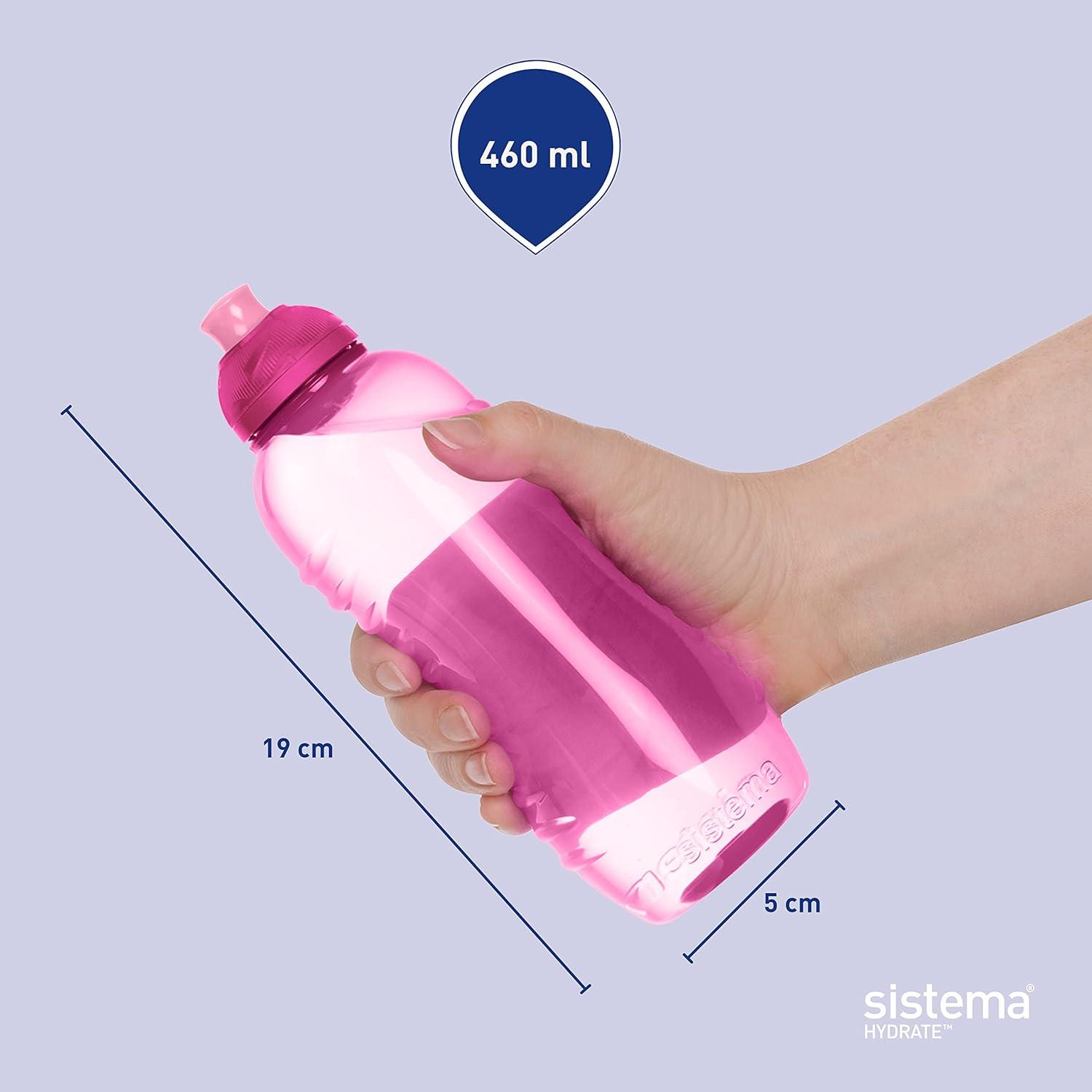 image:imageSistema Twist n Sip Squeeze Sports Bouteilles deau Bouteilles deau pour enfants 480ml Sans BPA Fabriqu partir de plastique recycl Pierre turquoise 4 comptes4 x 460 ml