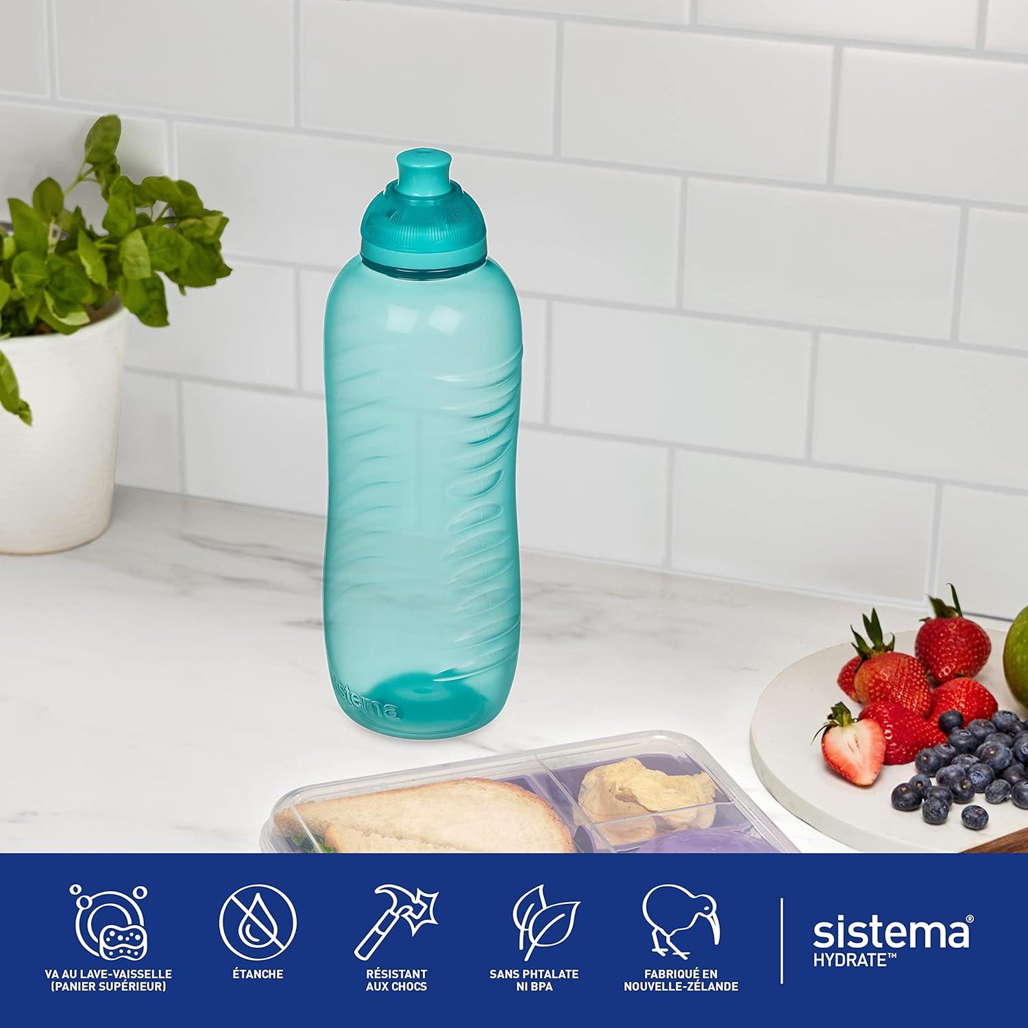 image:imageSistema Twist n Sip Squeeze Sports Bouteilles deau Bouteilles deau pour enfants 480ml Sans BPA Fabriqu partir de plastique recycl Pierre turquoise 4 comptes4 x 460 ml