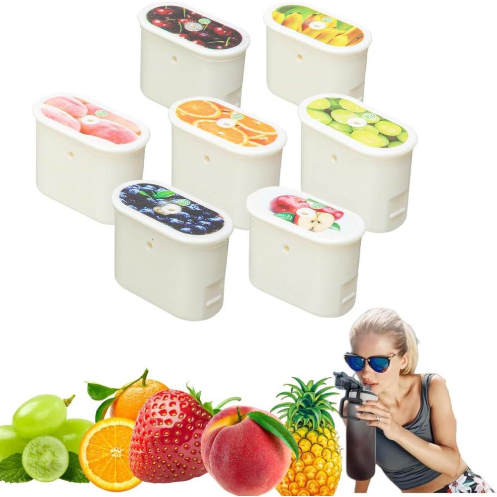 image:imageBouteille deau avec 1 capsule de saveur 20 version amliore 700 ml sans BPA pour salle de sport et activits de plein air Color E 1 Random POD7pod Set