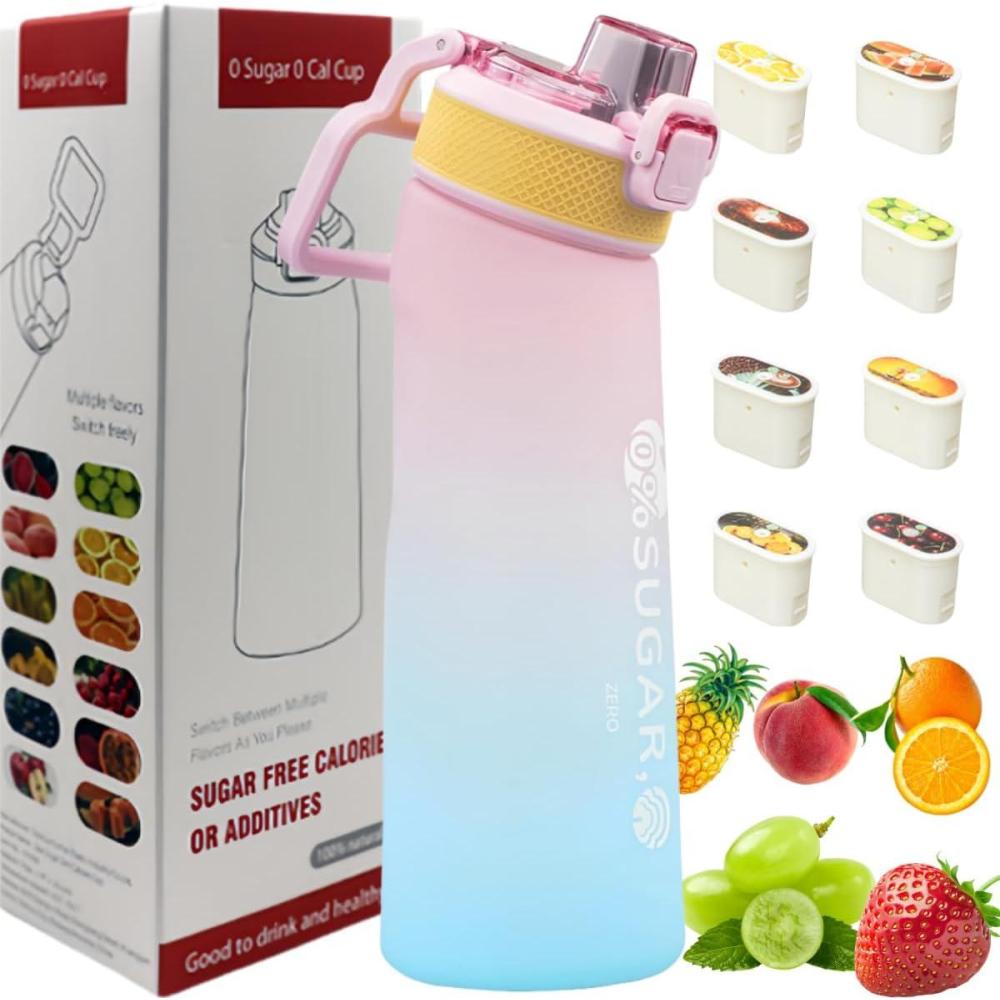 image:imageBouteille deau avec 1 capsule de saveur 20 version amliore 700 ml sans BPA pour salle de sport et activits de plein air Color E  1 Random PODColor D 1 Random Pod