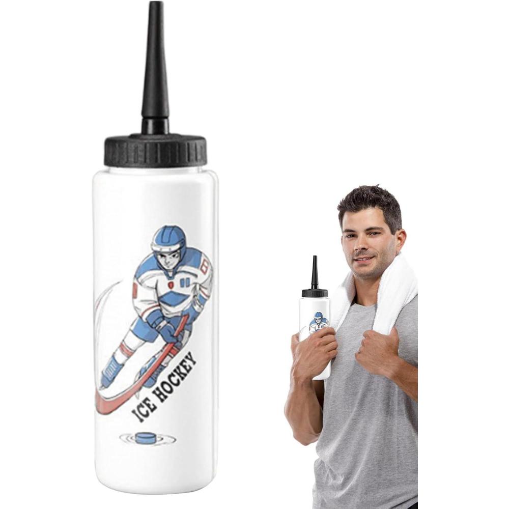 image:imageBouteille deau de Hockey Gourde Hockey Bouteille deau Hockey sur Glace Bouteille deau Sport Hockey L acrosse Bouteille deau pour Le Sport Le Hockey Le FootballBlanc 1