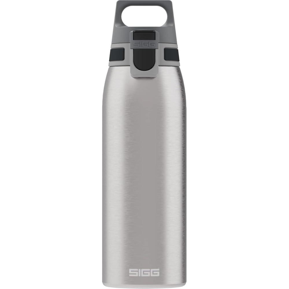 image:imageSigg  Gourde Inox  Shield ONE  Convient Aux Boissons Gazeuses  tanche ampamp Lgre  Sans BPA  Acier Inoxydable 188075L  1L  15LGris
