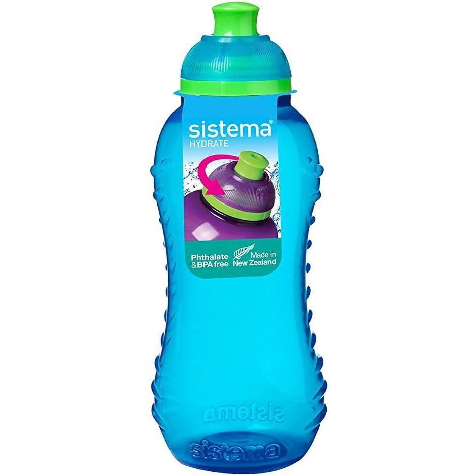 image:imageSistema Twist n Sip Squeeze Sports Bouteilles deau Bouteilles deau pour enfants 480ml Sans BPA Fabriqu partir de plastique recycl Pierre turquoise 4 comptes330 ml