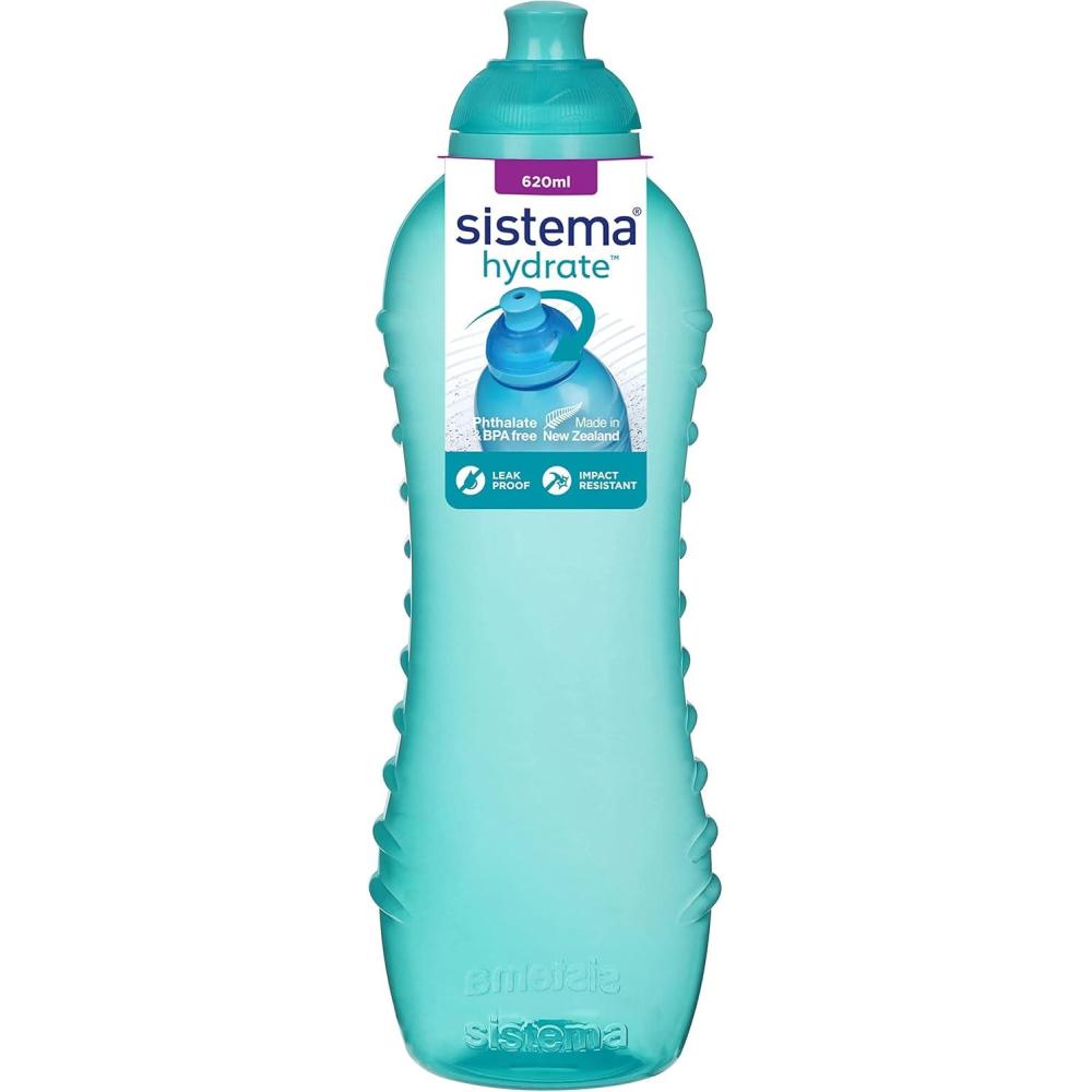 image:imageSistema Twist n Sip Squeeze Sports Bouteilles deau Bouteilles deau pour enfants 480ml Sans BPA Fabriqu partir de plastique recycl Pierre turquoise 4 comptes620 ml