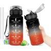 17oz-500ml | Paille | Noir + Rouge