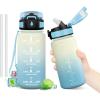 17oz-500ml | Paille | Blanc + Bleu Clair