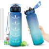 32oz-1000ml | Paille | Bleu + Vert