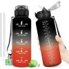 50oz-1500ml | Paille | Noir + Rouge
