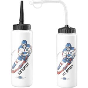 Bouteille d&rsquo;eau de Hockey, Gourde Hockey, Bouteille d&rsquo;eau Hockey sur Glace, Bouteille d&rsquo;eau Sport Hockey, L acrosse Bouteille d&rsquo;eau pour Le Sport, Le Hockey, Le Football(2 Pièces)