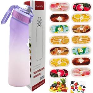 Bouteille d&rsquo;eau de sport de 700 ml, 14 saveurs, matériau tritan résistant aux hautes températures, saveur naturelle des fruits extraite(Violet)