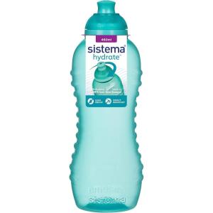 Sistema Twist &lsquo;n&rsquo; Sip Squeeze Sports Bouteilles d&rsquo;eau | Bouteilles d&rsquo;eau pour enfants | 480ml | Sans BPA | Fabriqué à partir de plastique recyclé | Pierre turquoise | 4 comptes(460 ml)