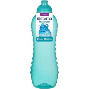 Sistema Twist &lsquo;n&rsquo; Sip Squeeze Sports Bouteilles d&rsquo;eau | Bouteilles d&rsquo;eau pour enfants | 480ml | Sans BPA | Fabriqué à partir de plastique recyclé | Pierre turquoise | 4 comptes(620 ml)