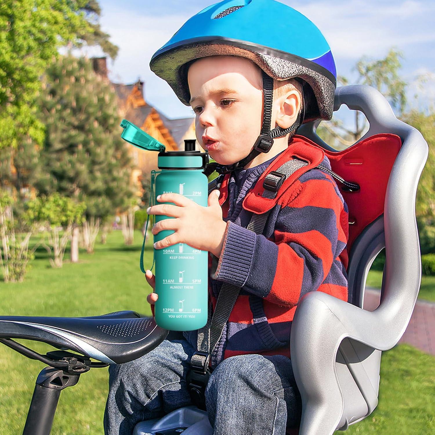 image:imageBouteille deau Sport 1L Gourde Marqueur de Temps Gourde Motivation avec Filtre Bouteille deau AntiFuite Reutilisable pour Randonne Cyclisme Bureau Extrieur Camping Voyage Fitness17oz500ml Mat Violet Clair
