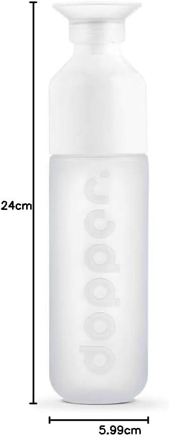 image:imageDopper Original Bouteille deau 450ml Fuchsia Bouteille tanche rutilisable mince lgre idale pour le sport le fitness lcole les activits en plein air et le bureauPure White Blanc