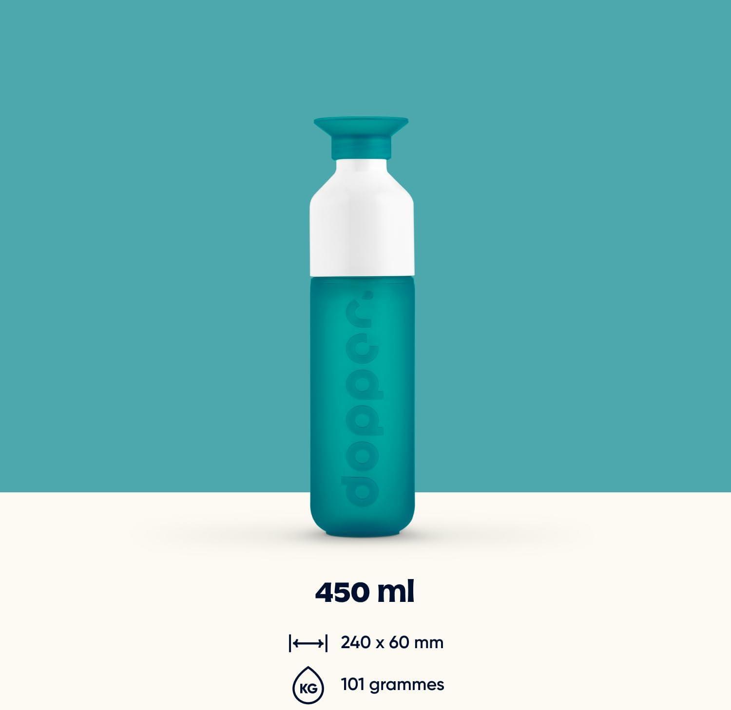 image:imageDopper Original Bouteille deau 450ml Fuchsia Bouteille tanche rutilisable mince lgre idale pour le sport le fitness lcole les activits en plein air et le bureauTidal Teal