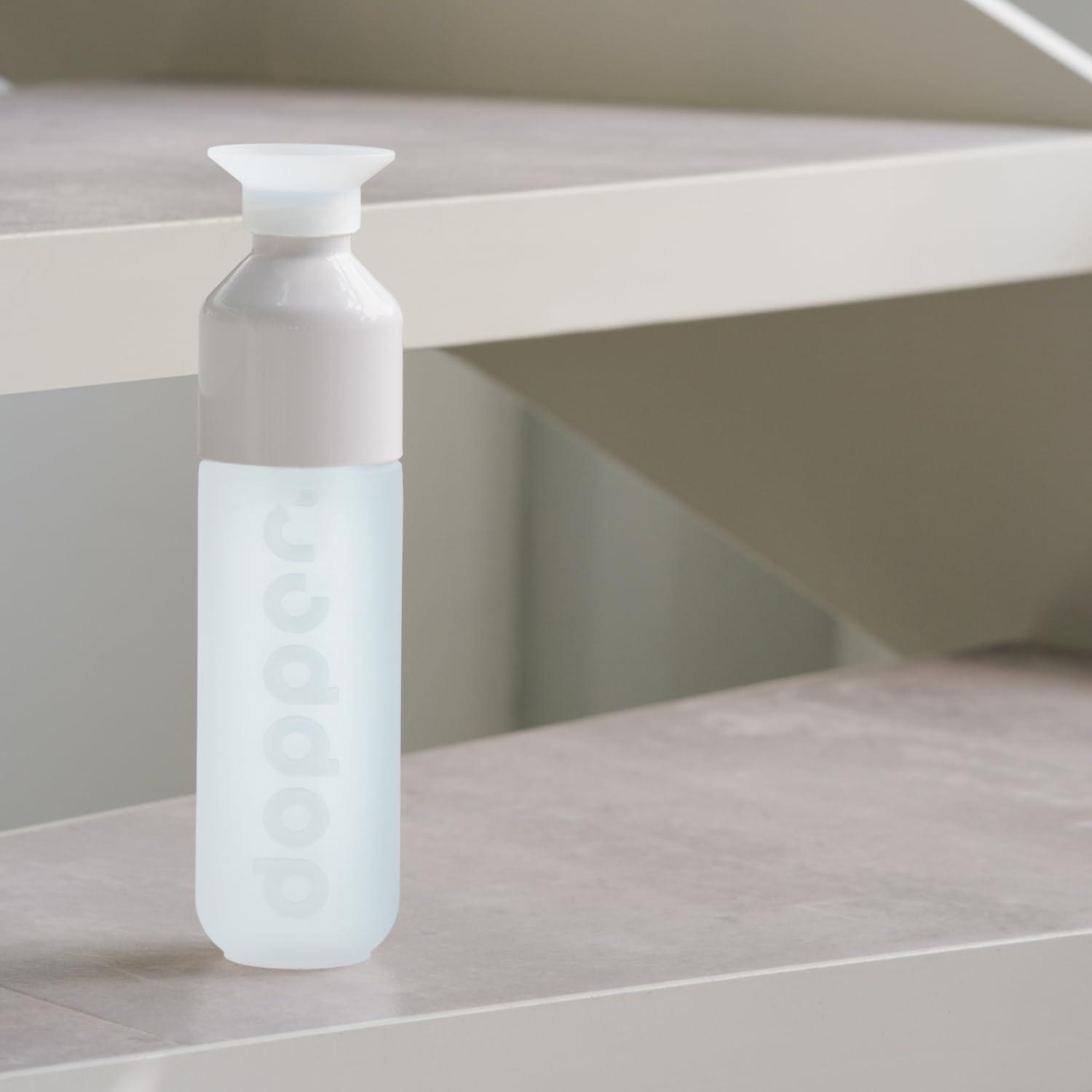 image:imageDopper Original Bouteille deau 450ml Fuchsia Bouteille tanche rutilisable mince lgre idale pour le sport le fitness lcole les activits en plein air et le bureauPure White Blanc