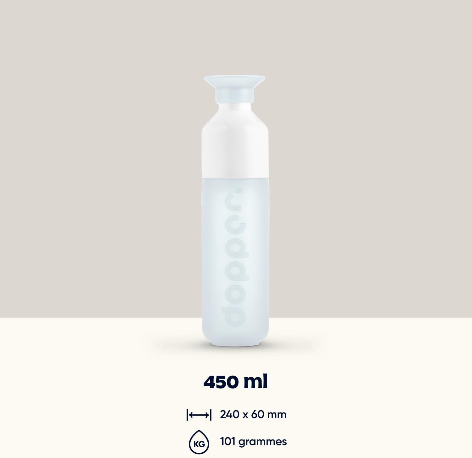 image:imageDopper Original Bouteille deau 450ml Fuchsia Bouteille tanche rutilisable mince lgre idale pour le sport le fitness lcole les activits en plein air et le bureauPure White Blanc