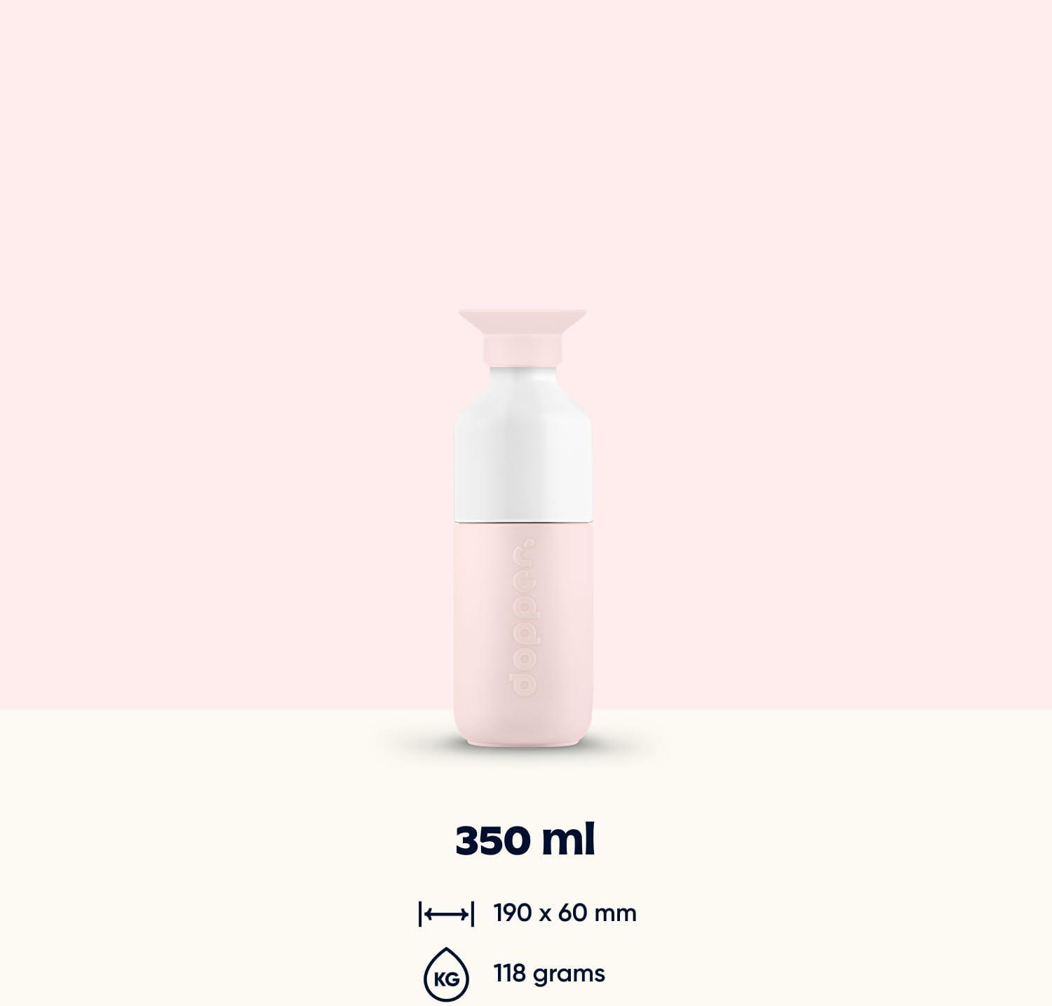 image:imageDopper Original Bouteille deau 450ml Fuchsia Bouteille tanche rutilisable mince lgre idale pour le sport le fitness lcole les activits en plein air et le bureauRose