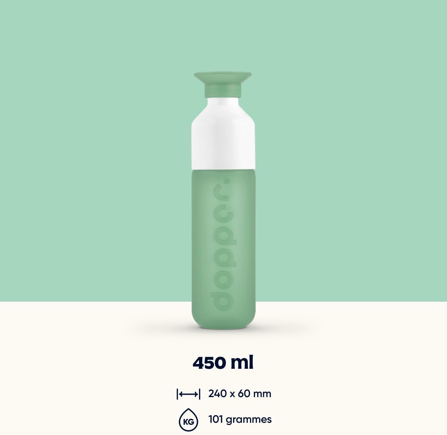 image:imageDopper Original Bouteille deau 450ml Fuchsia Bouteille tanche rutilisable mince lgre idale pour le sport le fitness lcole les activits en plein air et le bureauMoody Mint