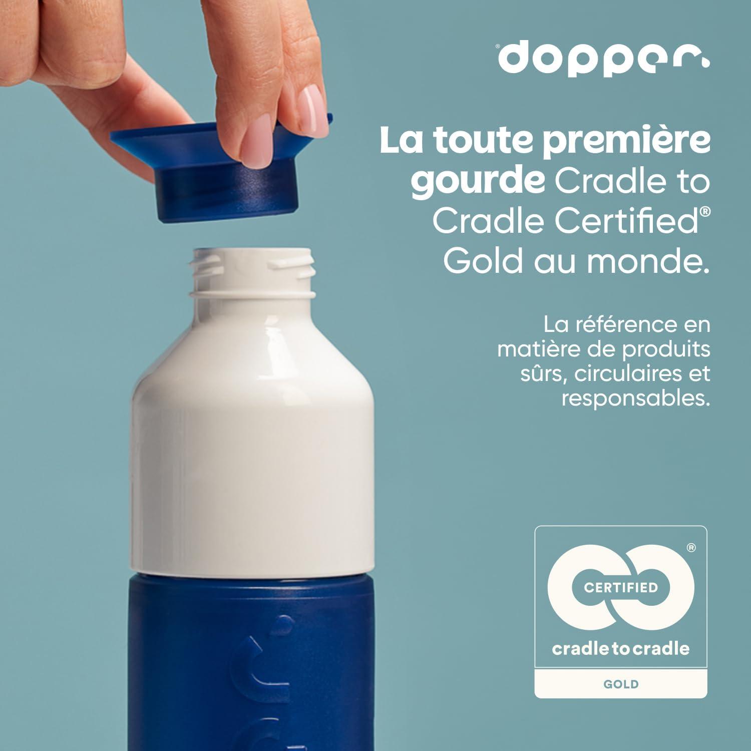image:imageDopper Original Bouteille deau 450ml Fuchsia Bouteille tanche rutilisable mince lgre idale pour le sport le fitness lcole les activits en plein air et le bureauTidal Teal