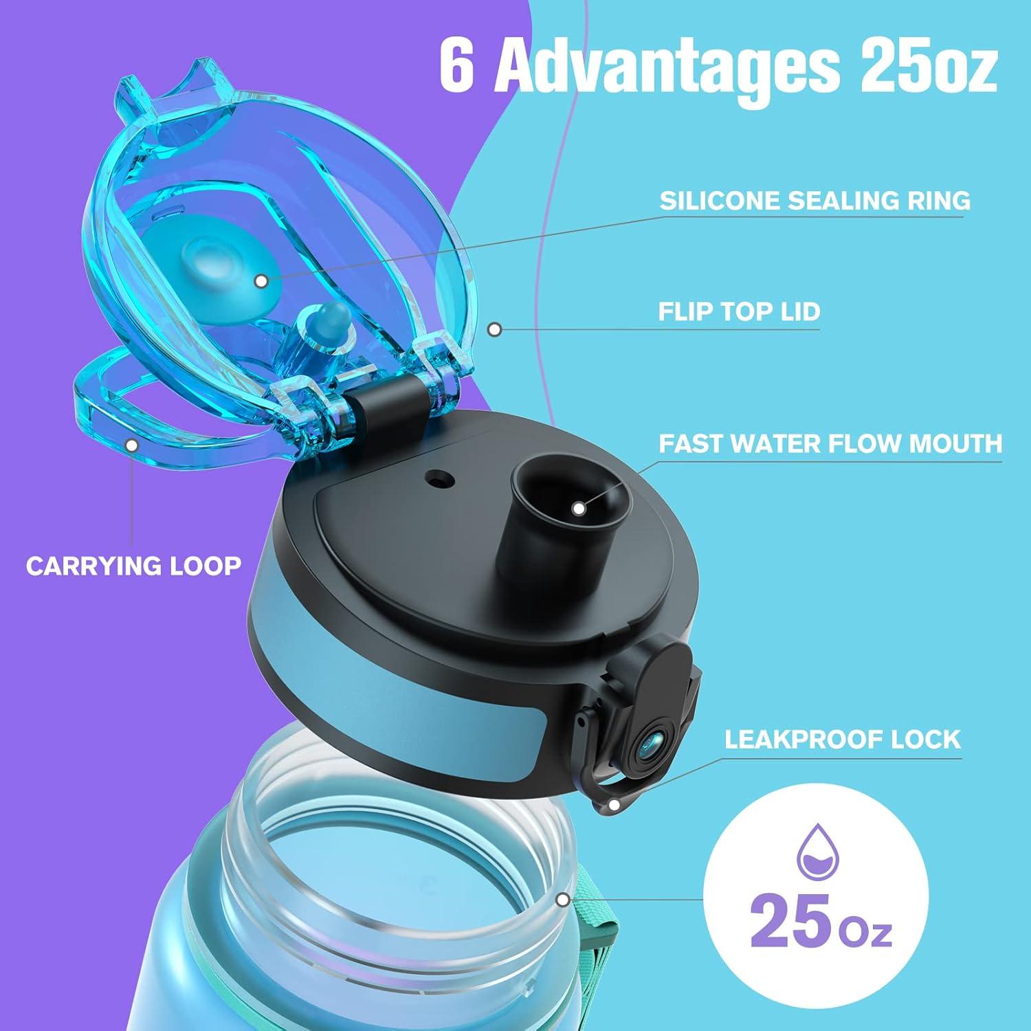 image:imageSahara Sailor Bouteille deau Gourde Sport 1L500ML750ML avec Marqueur de Temps de Motivation sans BPA tanche ampamp Rutilisable pour Sport Camping 1 BouteilleBmagie de la Galaxie