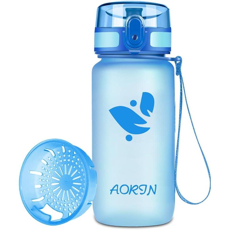 image:imageAORIN Gourde Sport 350ml500ml750ml1L BPAFree ampamp AntiFuite FlipAppliquer Bouteille deau pour EnfantAdultesSalle de Sport Sport de Plein airBleu
