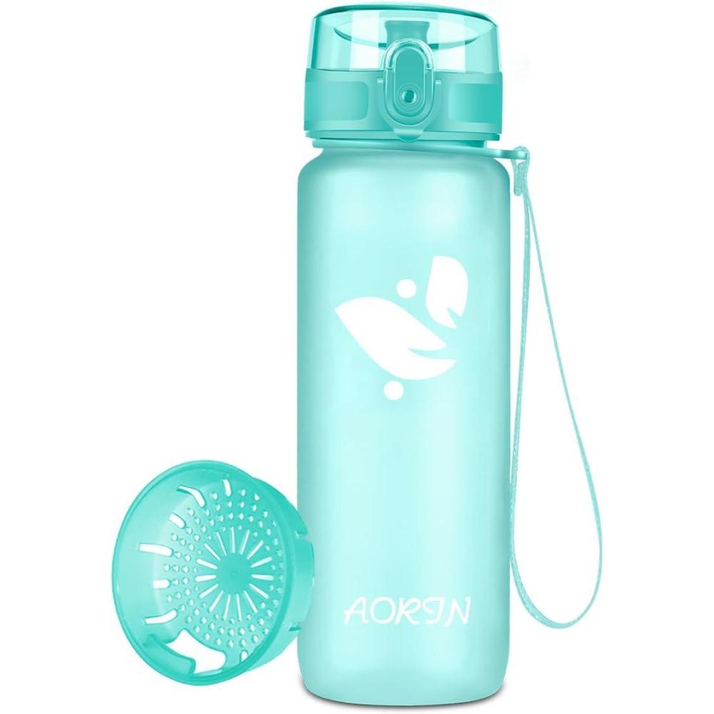 image:imageAORIN Gourde Sport 350ml500ml750ml1L BPAFree ampamp AntiFuite FlipAppliquer Bouteille deau pour EnfantAdultesSalle de Sport Sport de Plein airMenthe