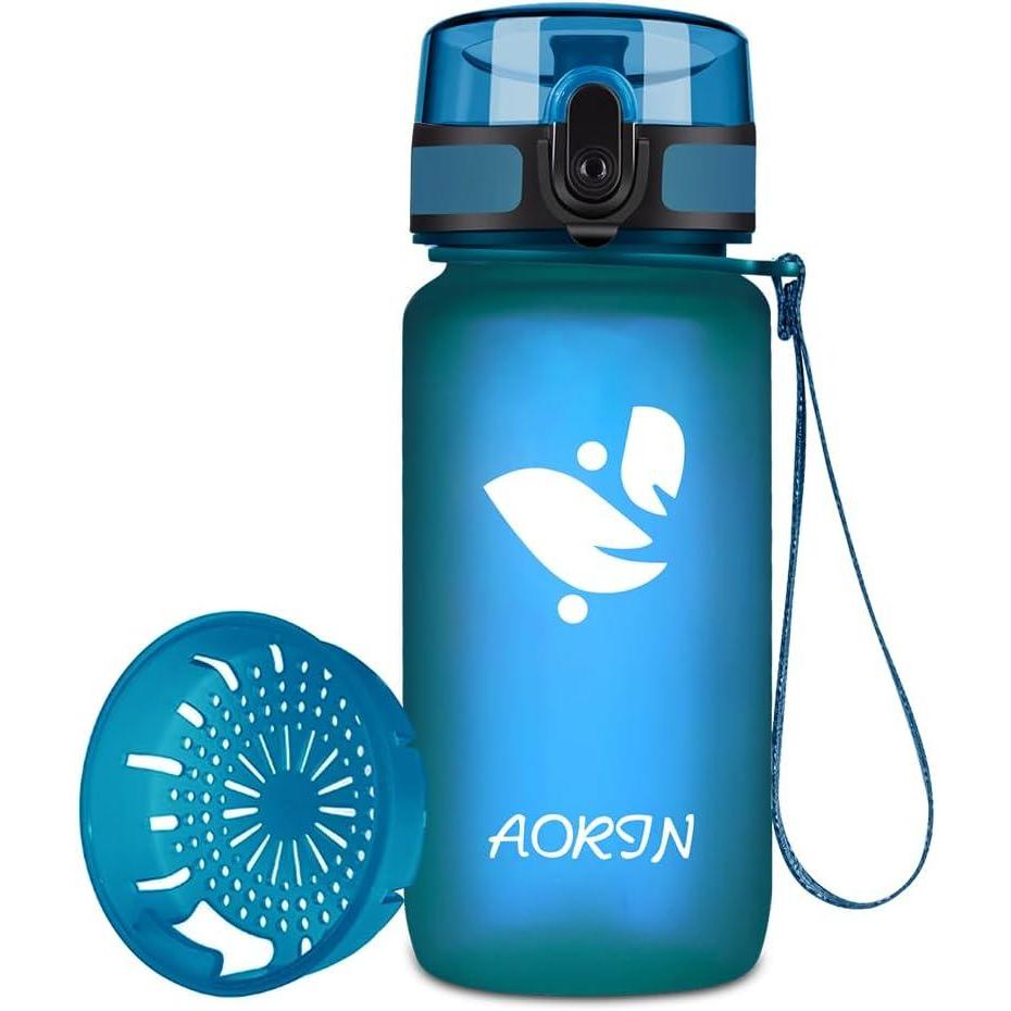 image:imageAORIN Gourde Sport 350ml500ml750ml1L BPAFree ampamp AntiFuite FlipAppliquer Bouteille deau pour EnfantAdultesSalle de Sport Sport de Plein airVerre de Mer