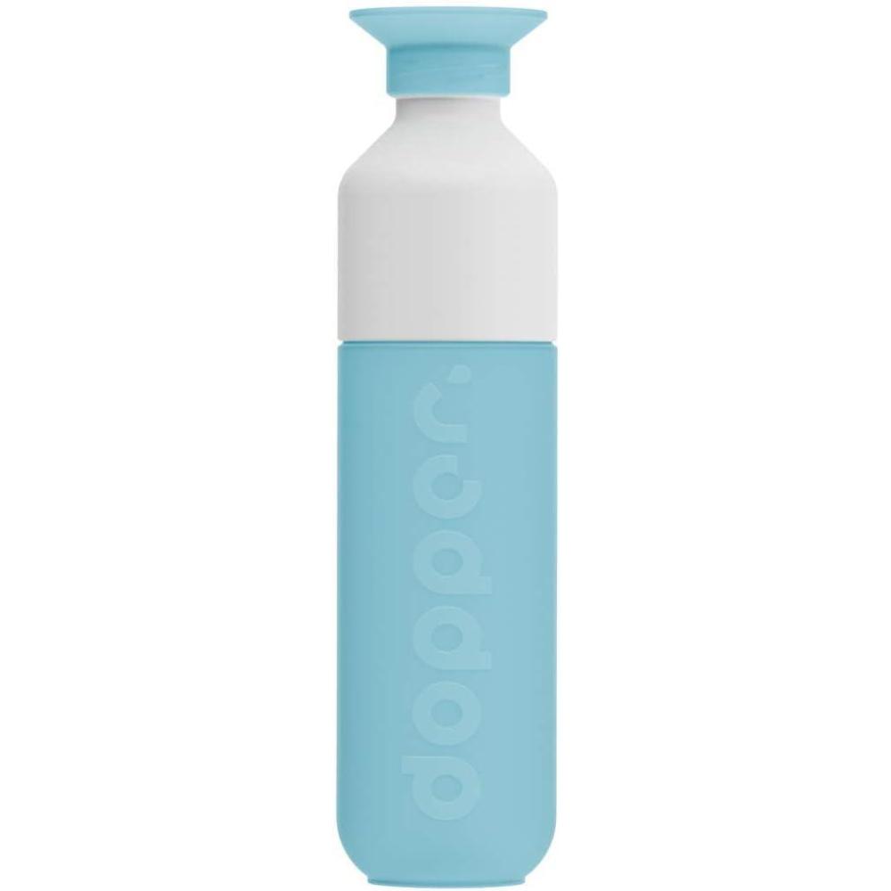 image:imageDopper Original Bouteille deau 450ml Fuchsia Bouteille tanche rutilisable mince lgre idale pour le sport le fitness lcole les activits en plein air et le bureauBleu Lagon