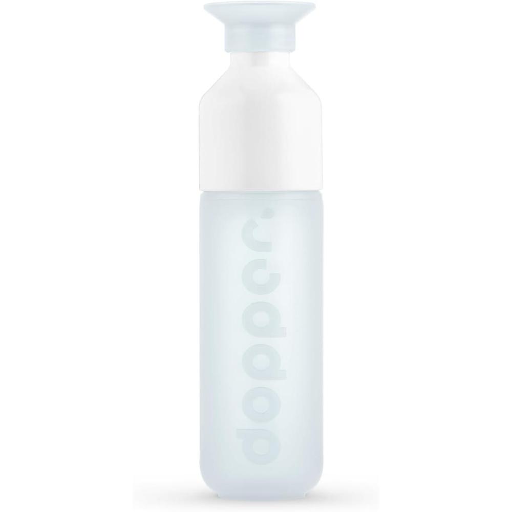 image:imageDopper Original Bouteille deau 450ml Fuchsia Bouteille tanche rutilisable mince lgre idale pour le sport le fitness lcole les activits en plein air et le bureauPure White Blanc