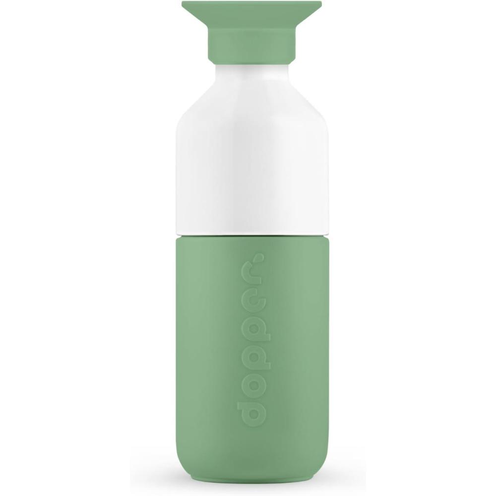 image:imageDopper Original Bouteille deau 450ml Fuchsia Bouteille tanche rutilisable mince lgre idale pour le sport le fitness lcole les activits en plein air et le bureauFresh Green