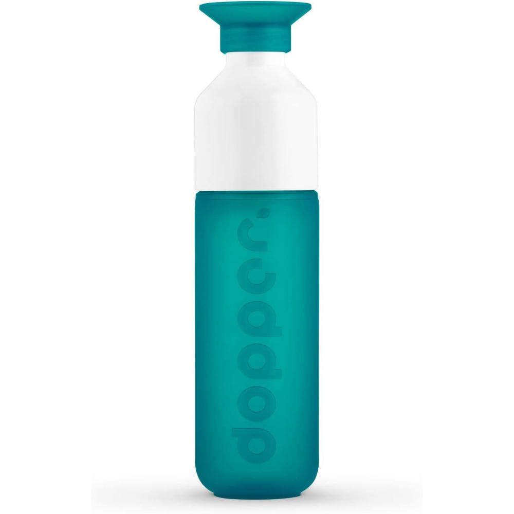 image:imageDopper Original Bouteille deau 450ml Fuchsia Bouteille tanche rutilisable mince lgre idale pour le sport le fitness lcole les activits en plein air et le bureauTidal Teal