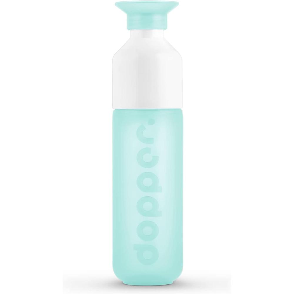 image:imageDopper Original Bouteille deau 450ml Fuchsia Bouteille tanche rutilisable mince lgre idale pour le sport le fitness lcole les activits en plein air et le bureauBleu Polaire