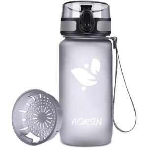 AORIN Gourde Sport – 350ml/500ml/750ml/1L BPA-Free & Anti-Fuite Flip/Appliquer à Bouteille d&rsquo;eau pour Enfant,Adultes,Salle de Sport, Sport de Plein air(Gris)