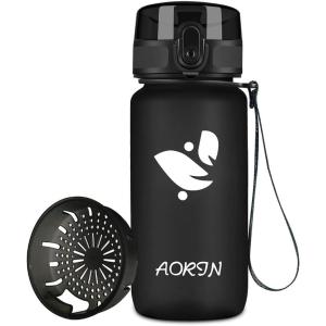 AORIN Gourde Sport – 350ml/500ml/750ml/1L BPA-Free & Anti-Fuite Flip/Appliquer à Bouteille d&rsquo;eau pour Enfant,Adultes,Salle de Sport, Sport de Plein air(Noir)