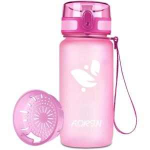 AORIN Gourde Sport – 350ml/500ml/750ml/1L BPA-Free & Anti-Fuite Flip/Appliquer à Bouteille d&rsquo;eau pour Enfant,Adultes,Salle de Sport, Sport de Plein air(Rose)