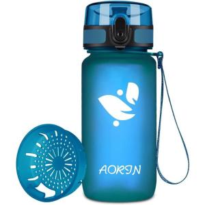 AORIN Gourde Sport – 350ml/500ml/750ml/1L BPA-Free & Anti-Fuite Flip/Appliquer à Bouteille d&rsquo;eau pour Enfant,Adultes,Salle de Sport, Sport de Plein air(Verre de Mer)