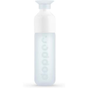 Dopper Original Bouteille d&rsquo;eau 450ml Fuchsia – Bouteille étanche, réutilisable, mince, légère – idéale pour le sport, le fitness, l&rsquo;école, les activités en plein air et le bureau(Pure White (Blanc).)