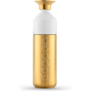 Dopper Original Bouteille d&rsquo;eau 450ml Fuchsia – Bouteille étanche, réutilisable, mince, légère – idéale pour le sport, le fitness, l&rsquo;école, les activités en plein air et le bureau(Or)