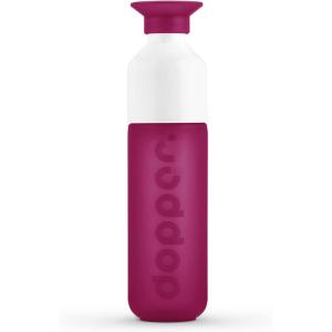 Dopper Original Bouteille d&rsquo;eau 450ml Fuchsia – Bouteille étanche, réutilisable, mince, légère – idéale pour le sport, le fitness, l&rsquo;école, les activités en plein air et le bureau(Funky Fuchsia)