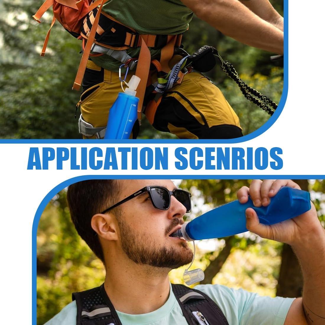 image:image2 Pices Flasque Running 250ml Souple et Pliable Gourde Rutilisable en Silicone Alimentaire Sans BPA pour Course Pied Randonne Camping Cyclisme Voyage et Sport Outdoor