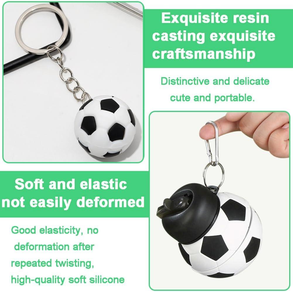 image:imageBouteille deau pliable Bouteille deau en Silicone pour le Football Bouteille de Sport en Silicone pour Enfants Extrieur Voyage et Vlo fuite lpreuve Avec le trousseau de football 550ML