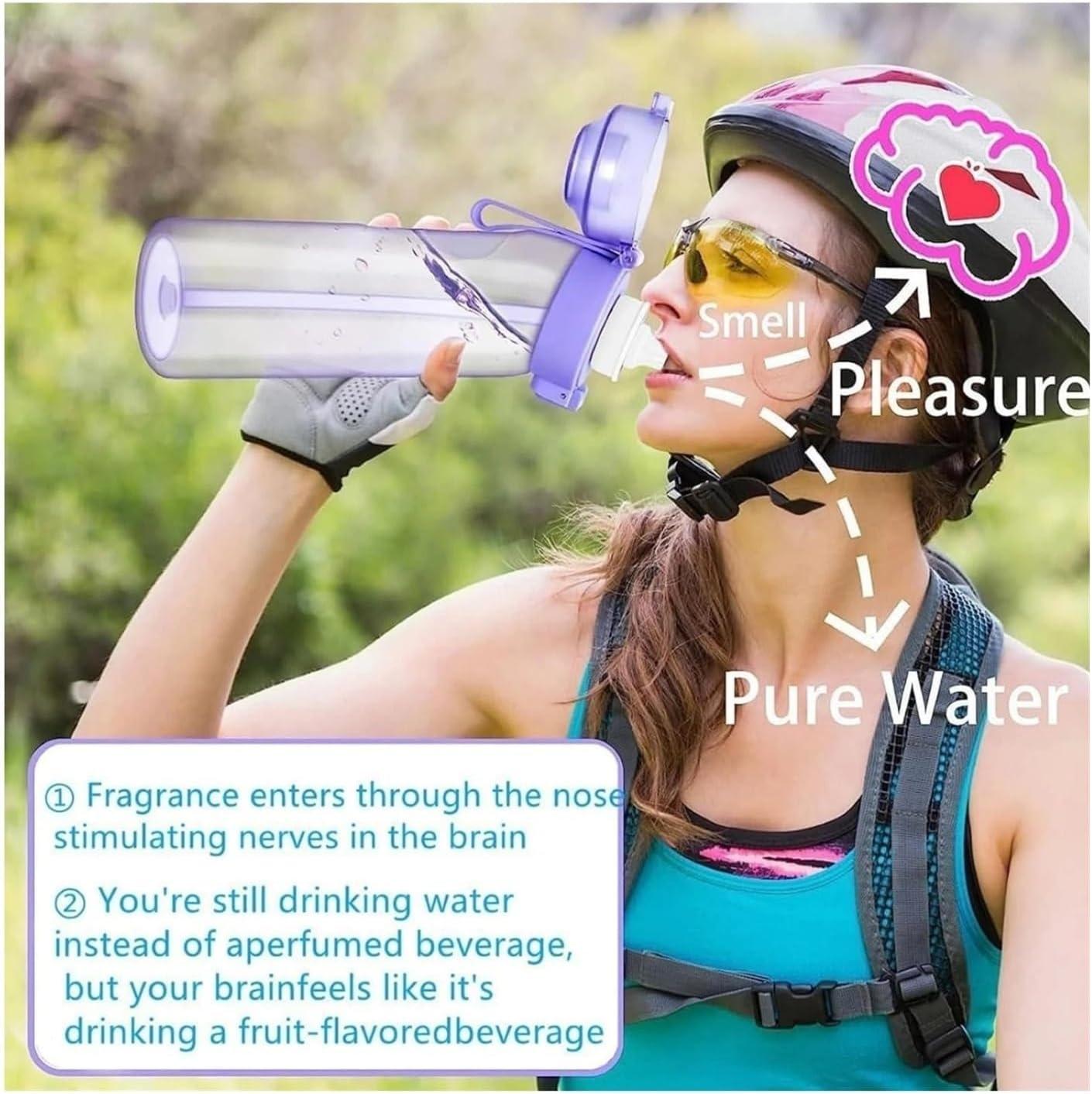 image:imageGourde Sport avec Lot de 10 capsules aromatiques pour bouteille deau Pods parfums pour eau aromatique 0 sucre Sans BPA 700ml bouteille deau tanche pour gym course piedCamping et randonnStyle 3