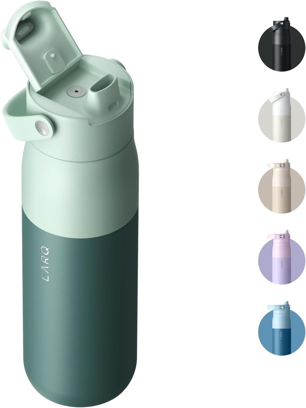 image:imageLARQ Bouteille Swig Top 680ml Bouteille large goulot en acier inoxydable isolation sous vide Garde leau froide Bouteille deau rutilisable pour le sport et les voyages Obsidian BlackEucalyptus Green