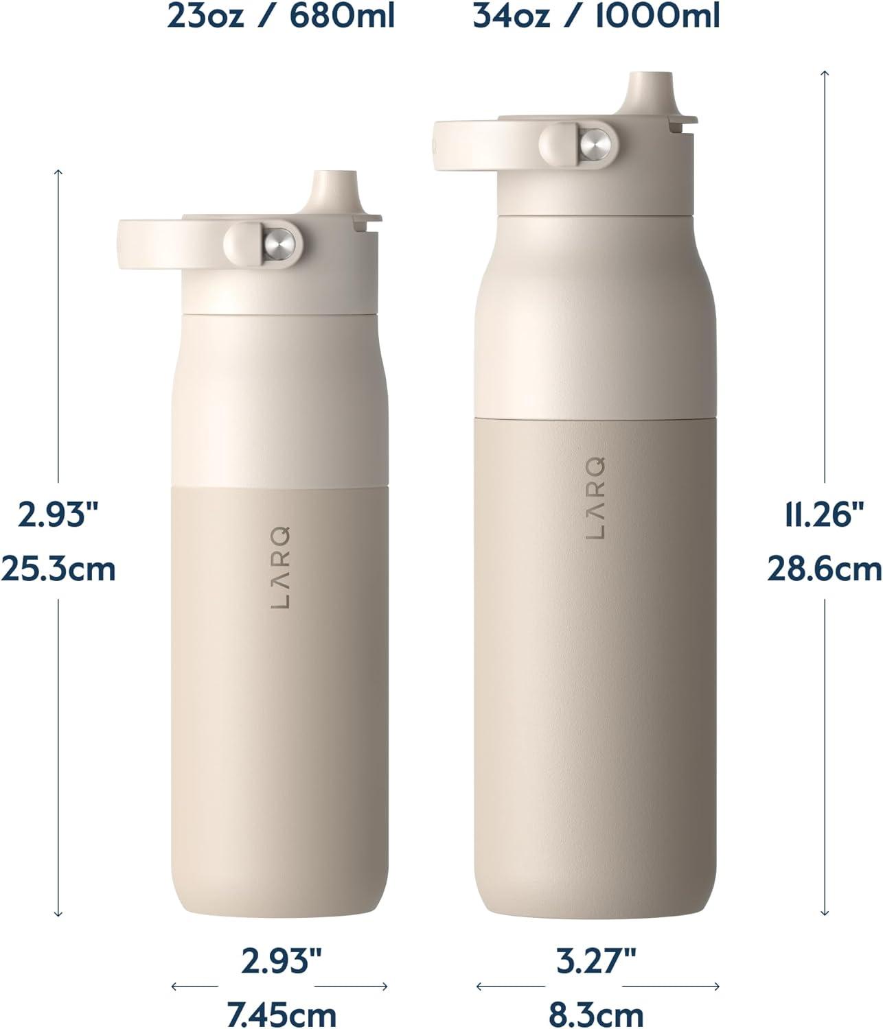 image:imageLARQ Bouteille Swig Top 680ml Bouteille large goulot en acier inoxydable isolation sous vide Garde leau froide Bouteille deau rutilisable pour le sport et les voyages Obsidian BlackMojave Dune