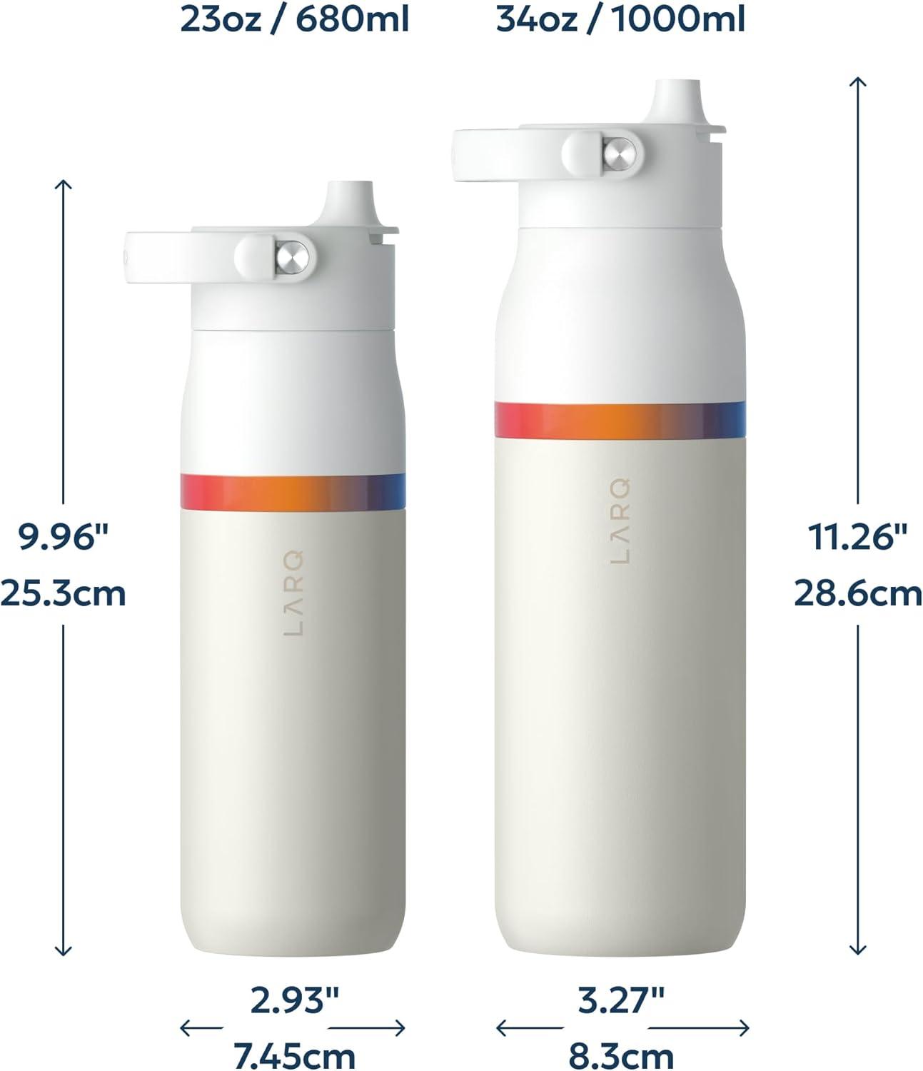 image:imageLARQ Bouteille Swig Top 680ml Bouteille large goulot en acier inoxydable isolation sous vide Garde leau froide Bouteille deau rutilisable pour le sport et les voyages Obsidian BlackAmber Granite White