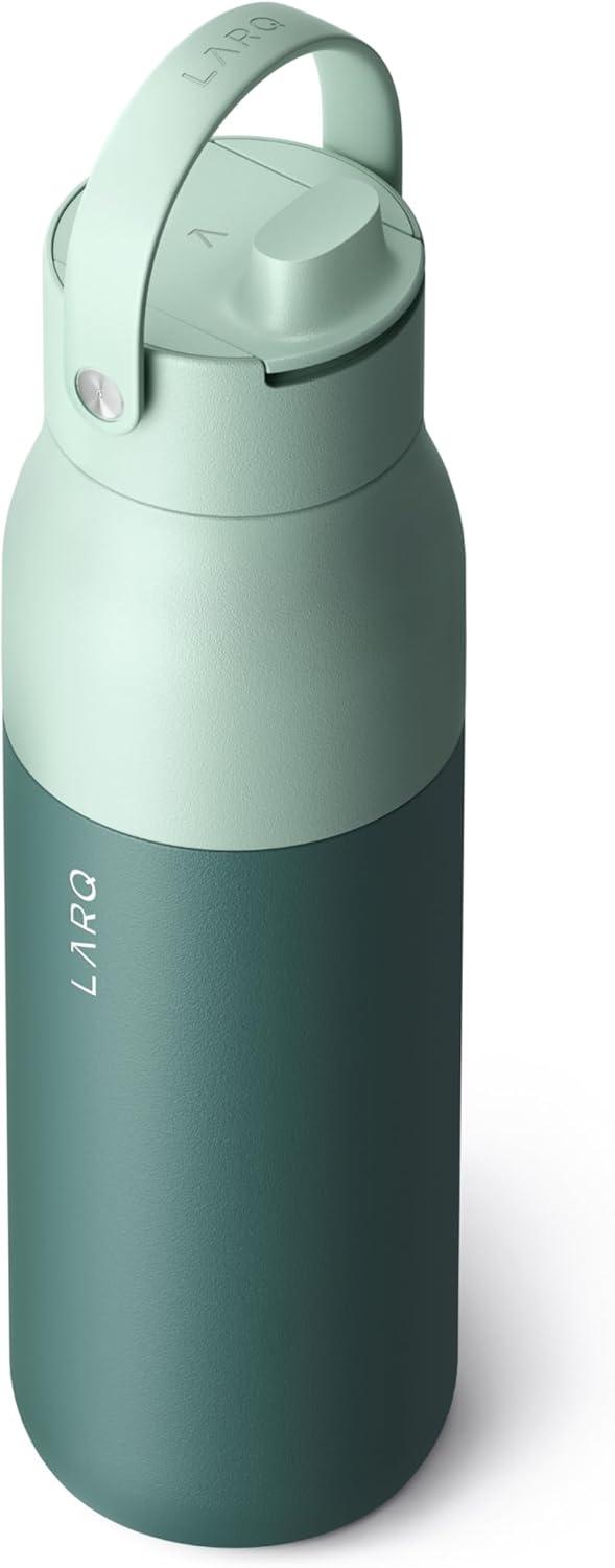 image:imageLARQ Bouteille Swig Top 680ml Bouteille large goulot en acier inoxydable isolation sous vide Garde leau froide Bouteille deau rutilisable pour le sport et les voyages Obsidian BlackEucalyptus Green